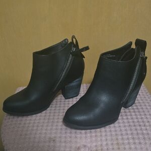 Torrid Black Ankle Booties with Zipper Detail